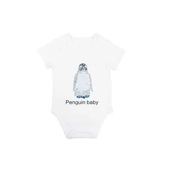 Penguin baby bodysuit Mielas kūdikis bodysuit Pingvinas šeimos kūdikis bodysuit Pingvinas