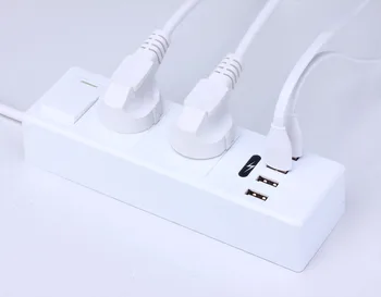 Galia Juostelės 4 USB Įkrovimo Uostų Maitinimo Kištuko JAV ir ES&UK Standard Plug 