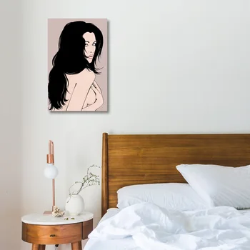 Sienos menas nuotraukų Skaičius modernus minimalistinis namų puošybai eskizas moterų tapybos drobės spausdina plakatus už kambarį