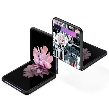 Demon Slayer Kimetsu Nr. Yaiba Telefono dėklas Samsung Z Apversti 6.7 Atvejų Galaxy Z Apversti 5G Juoda Kietajame KOMPIUTERIO Dangtį Coque Funda Rubisafe