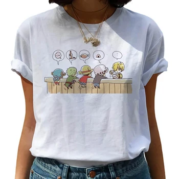 Vienas Gabalas Luffy t-shirt moterims tumblr pora drabužiai plius dydis japonijos grunge drabužius, vintage