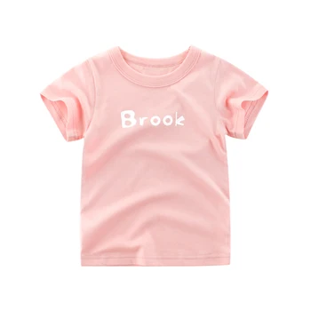 9233# Berniukų T Marškinėliai Pink Merginos, Stalviršiai, Vaikų trumpomis Rankovėmis Medvilnės marškinėliai Komanda Drabužius OEM, ODM Tees Kūdikių Drabužiai Lašas Laivybos