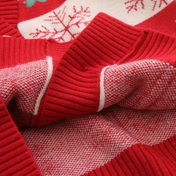 V-kaklo, susagstomi megztiniai Chrismas Megztinis Megztas susagstomi megztiniai Moterų 2020 M. Rudenį, Žiemą Šiltas Megztinis Prarasti Vieną Krūtinėmis ilgomis Rankovėmis Megztinis
