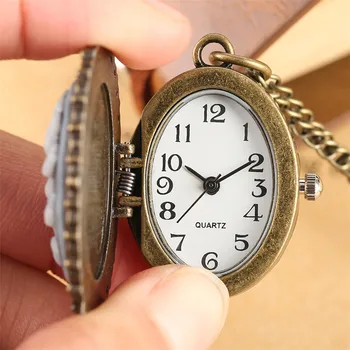 Mini Dydžio, Ovalo Formos Du Kartus Gulbės Modelis Kvarco Kišenėje Žiūrėti Karoliai Moterų Laikrodžiai, Moteriški Laikrodžiai Pakabukas 2019 Naujas Mados Laikrodis