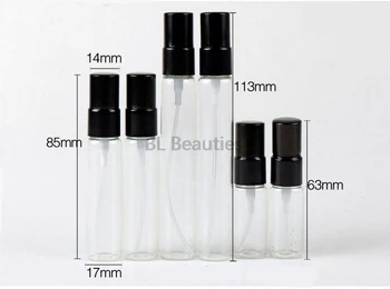 5 ml 10ml 15ml Mini Stiklo Parfum Butelis Mėginio Aliuminio Purkštuvas Butelis Daugkartiniai Kvepalų Purkštukai, Stiklo Buteliukai Kvepalų Buteliuko