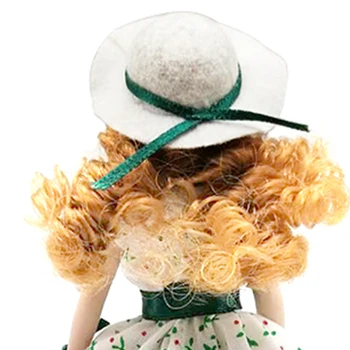 1:12 Lėlių Priedai Viktorijos Lady Suknelė & Amp; Skrybėlių su Stovu