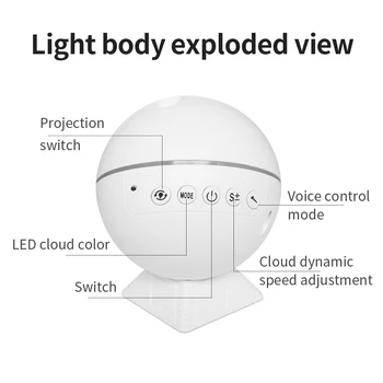 Romantiška Star Projektoriaus Šviesos diodų (LED) Balso Kontrolės Lazerio Šviesa už Kambario Dekoro Namų Miegamajame Nakties Šviesos Apdaila