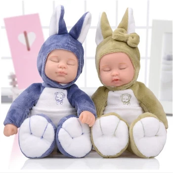 Minkštas Mielas triušis Modeliavimas miego lėlė baby kartu miega Pliušiniai Žaislai Miega baby Doll Merginos Gimtadienio Dovanos