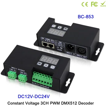 3CH led RGB šviesos dmx meistras valdytojas;350mA 700mA led CC PWM DMX512 Dekoderis;led CV PWM DMX512 Dekoderis vairuotojo LED Juostelė