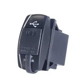 Atsparus vandeniui 12V 12V Auto Valtis Dvigubas USB Automobilinis Įkroviklis LED Voltmeter Mobiliųjų Telefonų Įkrovimo Adapteris, skirtas 