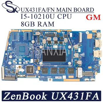 KEFU UX431FA/FN Nešiojamojo kompiuterio motininė plokštė, skirta ASUS ZenBook-14 UX431FA UX431FN UX431F originalus mainboard 8GB-RAM I5-10210U GM