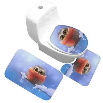 Zeegle 3D Atminties Putos 3pcs Vonios Kilimėliai Nustatyti Anti-slydimo Kilimėliai Vonios Tualeto Kilimėlių Absorbentas Vonios kambarys Matrresses