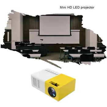 J9 Nešiojamas Mini Projektorius HD 1080P Mini LED Projektorius, Namų Kino AV, USB, SD TF Kortelė USB Nešiojamas Kišenėje Beamer PK YG300