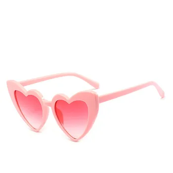 Širdies Pink Akiniai nuo saulės Moterims prekės ženklo dizaineris Katės Akis, Saulės Akiniai Retro Meilė Širdies Formos Akiniai Ponios Pirkinių Sunglass UV400