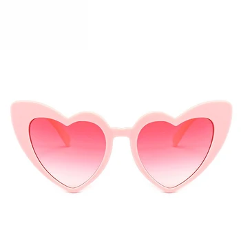 Širdies Pink Akiniai nuo saulės Moterims prekės ženklo dizaineris Katės Akis, Saulės Akiniai Retro Meilė Širdies Formos Akiniai Ponios Pirkinių Sunglass UV400