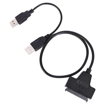 Black High-speed USB 2.0 Prie SATA 7+15Pin 2,5