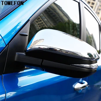 TOMEFON Toyota 4Runner m. m. 2016 m. 2017 Automobilio Pusėje išoriniai galinio vaizdo Atgal Veidrodis Padengti Apdaila Blizgus Sidabro 2VNT Automobilio Stiliaus