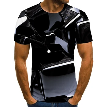 2020 3D atspausdintas T-shirt, įdomi naujovė 3D modelis T-shirt vyrams ir trumpomis rankovėmis viršūnes vyrams ir moterims