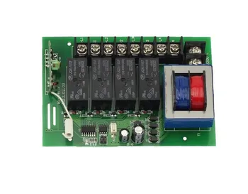Aukštos Kokybės RF Imtuvas Ir 4transmitter 220V 4 CH 1000W DAŽNIŲ Belaidžio Nuotolinio Valdymo Sistema, šviesos jungiklis Interruptor remoto