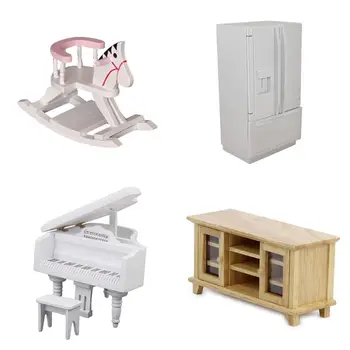 2020 Naujas Lašas Parduotuvė. 1:12 Miniatiūriniai Lėlių Mini Piano Kabineto Arklių Lėlės Kambarį Apdaila