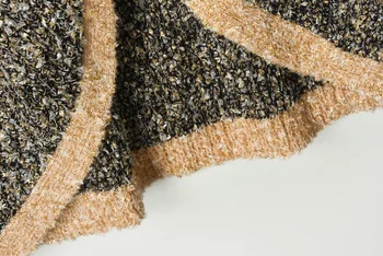 Prabangos Prekės ženklo Dizaineris Megzti Megztinis Moterims Vintage V Kaklo darną ir sąsajas Kratinys ilgomis Rankovėmis Megzti Ilgas Džemperis Cardigan