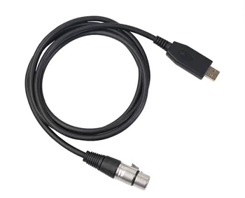 Naujausias Atvykimo 1pc Black USB Male, kad XLR Female Kabelio Laido Adapteris, Mikrofonas MIKROFONO Link Cable Studio Garso Link Cable 2m 3m