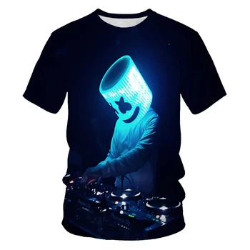 Gamyklos tiesioginio pardavimo 3D vyriški t-shirt DJ scene diskoteka spausdinimo atsitiktinis marškinėliai vyriški drabužiai Azijos dydis S-6XL T-shirt vyrai