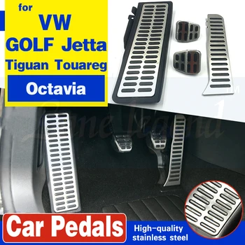 Automobilių Pedalo Pedalai Padengti Skoda Octavia Priedai VW Golf 5 6 GTI Jetta MK5 CC Passat B6 B7 Tiguan Touareg