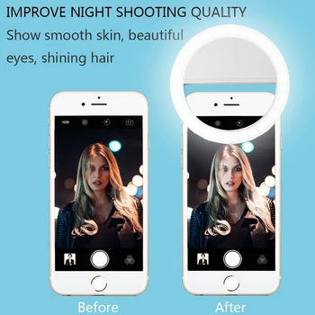 2021 Selfie LED Žiedo Užpildyti Šviesos Nešiojamas Mobiliojo Telefono 36 LED Selfie Lempos, 3 Lygių Apšvietimas Šviesos Žiedas Apkaba, Skirta 