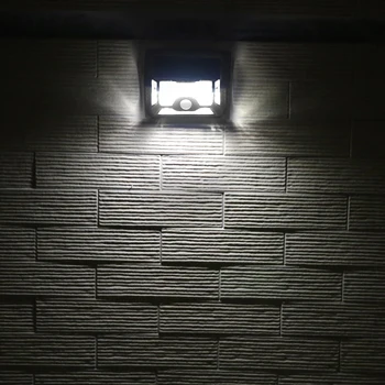 3 Režimai Pritemdomi 66/136 LED Saulės Šviesos PIR Judesio Jutiklis Lauko Sienos Lempos Sodo Žibintas atsparus Vandeniui IP65