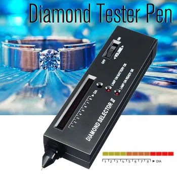 V2 Profesinės Didelis Tikslumas Deimantų Testeris Akmuo Perlas Selektorių Papuošalai Žiūrovais Įrankis LED Diamond Indikatorius Bandymo Pen
