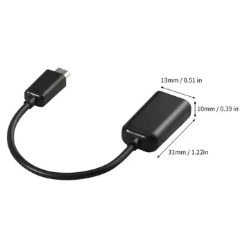2018 m., Naujosios Micro USB Vyrų ir Moterų USB Host Kabelis Mini USB OTG Kabeliu Tablet PC Mobiliojo Telefono MP4 MP5 Juoda