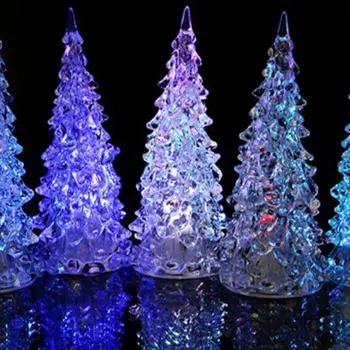 2020 Naujų Keitimas Akrilo Kalėdų Eglutė Naktį Šviesos Lempa Namų Dekoro LED 7Colors Kalėdų Dovanos, papuošalai Kalėdų Lašas Laivybos