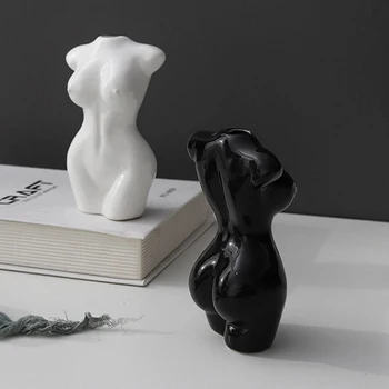 Kūno Meno, Dizaino, Keramikos Vaza Nuogas Moters Skulptūra Vazonas Ornamentu Kūrybos Hobis Vaza Sodinimo Mašina Amatų