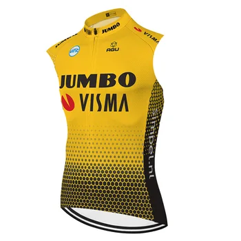 Komanda jumbo visma 2021 rankovių dviračių vest mallots ciclismo hombre Kvėpuojantis dviračių džersis vyrų dviračių džersis Sporto