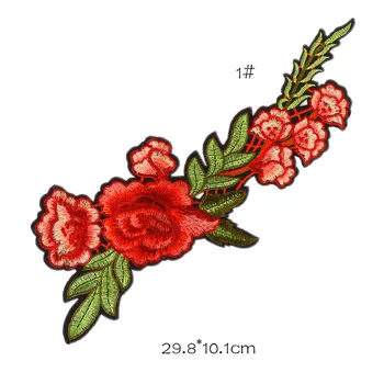 GUGUTREE siuvinėjimo didelis wintersweet pleistrai gėlių dėmės emblemos aplikacijos lopai drabužių ZK-106