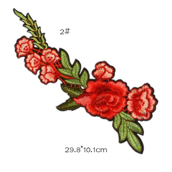 GUGUTREE siuvinėjimo didelis wintersweet pleistrai gėlių dėmės emblemos aplikacijos lopai drabužių ZK-106