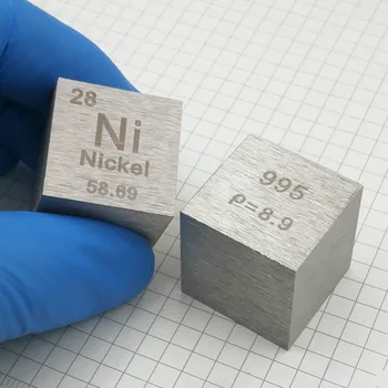 Nikelio Metalo 1 Colio 25.4 mm Tankis Kubo Iki 99,5% Pure Elementas, Surinkimo