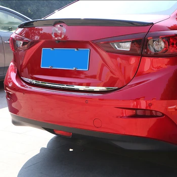 Nerūdijančio Plieno Mazda3 Axela 2013 M. m. m. 2016 m. 2017 Reikmenys, Durų Lipdukas užpakalines duris, Bagažinės apdaila, Automobilių Stilius 1pcs