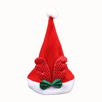 Kalėdų Skrybėlę Ragų, Blizgančiais High-end Pliušinis Skrybėlės Vaikas Naujųjų Metų Bžūp Kalėdos Šalis Puošmena Mielas Raudoną Kalėdų Senelio Skrybėlė 2019 Naujas