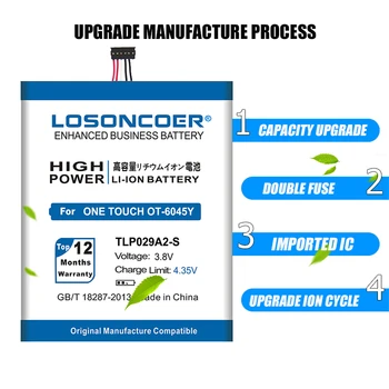 LOSONCOER TLP029A2-S 4600mAh TLP029A2 Baterija Alcatel One Touch Idol 3 I806 6045K TLp029AJ Pop 3 5.5
