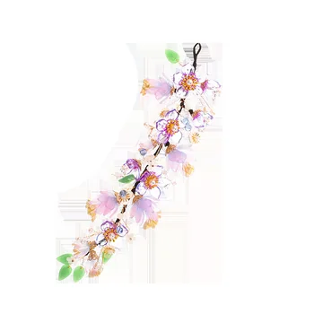 Kiniška elementas, galvos apdangalai Hanfu gradientas stiklo gėlių kietas priedai Klasikinio gėlių-suvynioti staigius galvos apdangalai
