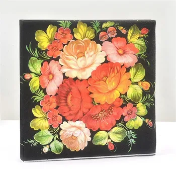 10vnt 33*33cm raudonos Gėlės ir žolės temą popierinės servetėlės servetėlės dekupažas puošia vestuves mergelių medienos audiniai