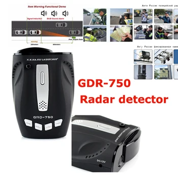 360 Laipsnių Automobilių Radaro Detektorius Anti-Policijos Radaro Pilna juosta, LED Ekranas, rusų/ anglų Balso Įspėjimo Lazerio Automobilio Greičio Detektoriai 750