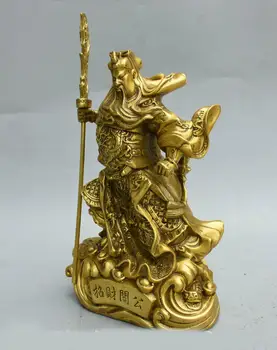 Vestuvių dekoravimas Kinija Žalvario ištikimas Bendrojo Dragon Warrior GuanGong GuanYu Guan Yu Dievo Statula