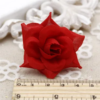 Karšto pardavimo 10vnt/daug 4cm Šilko Rožė Dirbtinių Gėlių Galvos, Vestuvių Dekoravimas 