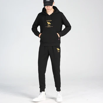 Pavasarį, Rudenį 2020 Atsitiktinis Sportinis Kostiumas Masculino Siuvinėjimo Elementas Dviejų Dalių Komplektas Tracksuit Naujas Vyrų Streetwear Fitneso Hombre Ziajać