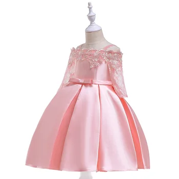 Mielas Gėlių mergaičių Suknelės, Vestuvių Blush Pink Princess Tutu Appliqued Nėrinių Derliaus Vaikų Pirmosios Komunijos Suknelė
