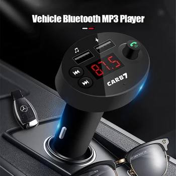 2 Colių Automobilinis MP3 Grotuvas Bluetooth laisvų Rankų Skambinimas ABS Automobilių Žaidėjas Cigarečių Degiklio Dual USB Adapteris MP3 Garso LED Ekranas, B7