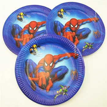 10vnt/set 7inch Spiderman, Supermeno Šalis Tiekia Skardos Vaikų Šalis Tiekia Tema Vaikai Juokingi Gimtadienio Apdaila